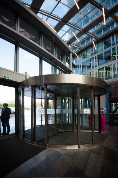 3m Tall Royal Prestige Revolving Door 5m Diameter-                     
Kennedy Tower Offices, The Netherlands