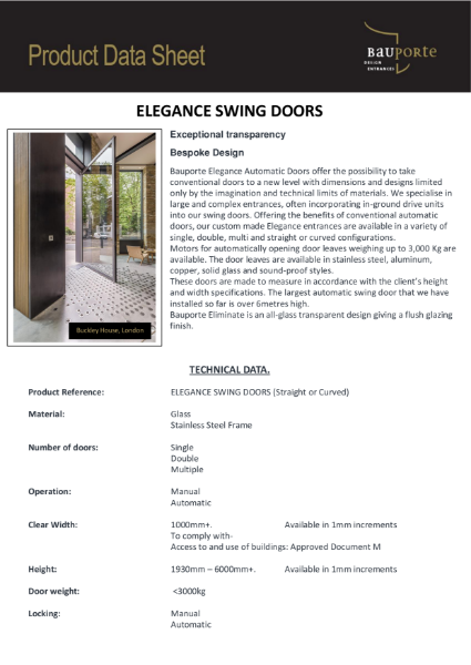 Bauporte Elegance Swing Doors
