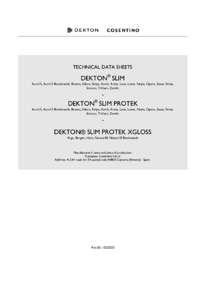 DEKTON SLIM DATA SHEET