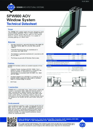 SPW600e AOV Technical Datasheet