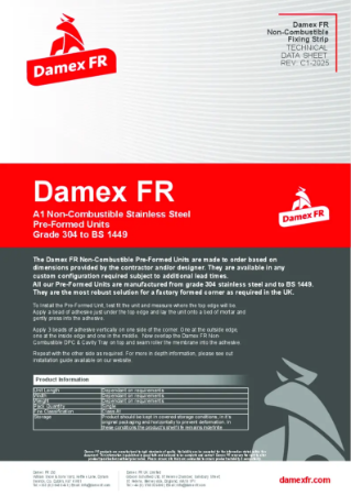 Damex FR Pre-Formed Units TDS 16092025
