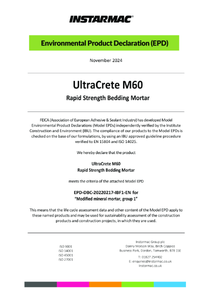 M60 Environmental Product Declaration 
