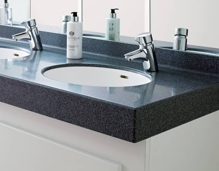 Vanities | Solid Surface H3 Profile, Factory Plumbed