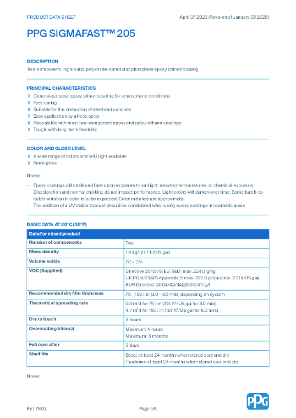 PPG SIGMAFAST™ 205