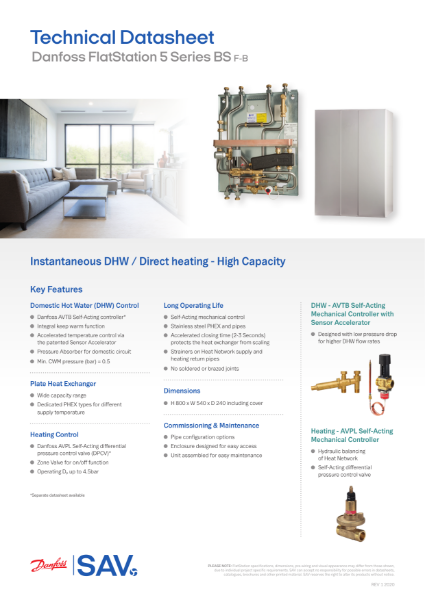 Danfoss FlatStation 5 Series BS F-B