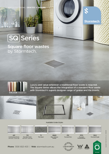 SQ Series - square floor wastes