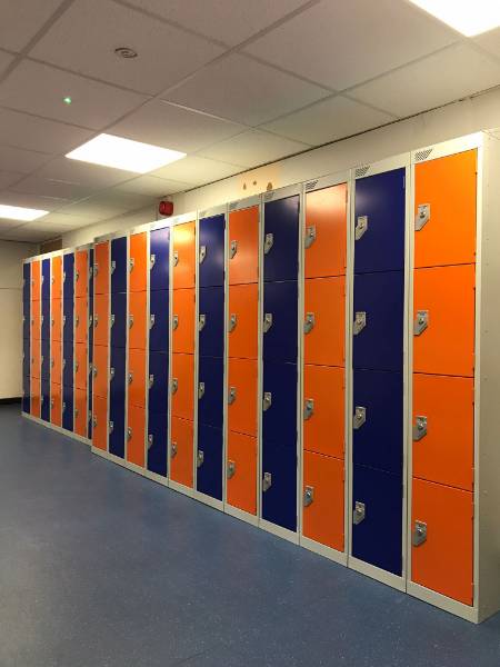 Metal School Lockers at Leasowes High School