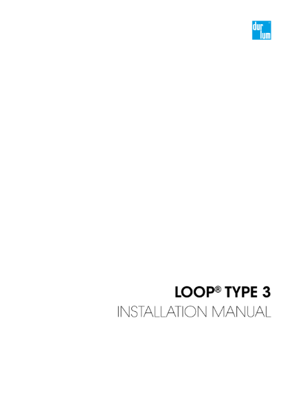 Durlum LOOP Type 3 Installation Guide