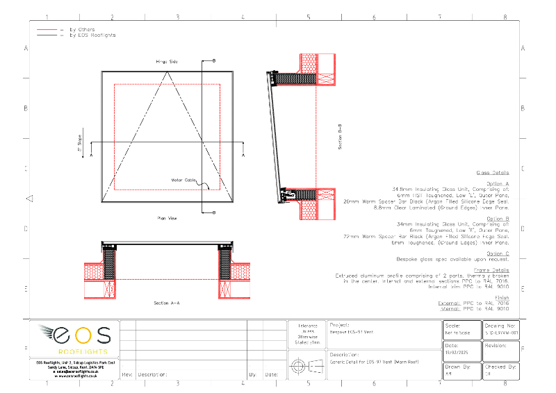 EOS-97 Vent  (Integrated Upstand) (Warm Roof)