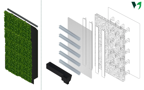 Viritopia Polypropylene Module - Helping Hand Bracket - Modular Living Green Wall System