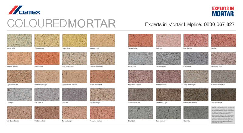 Mortar Colour Guide