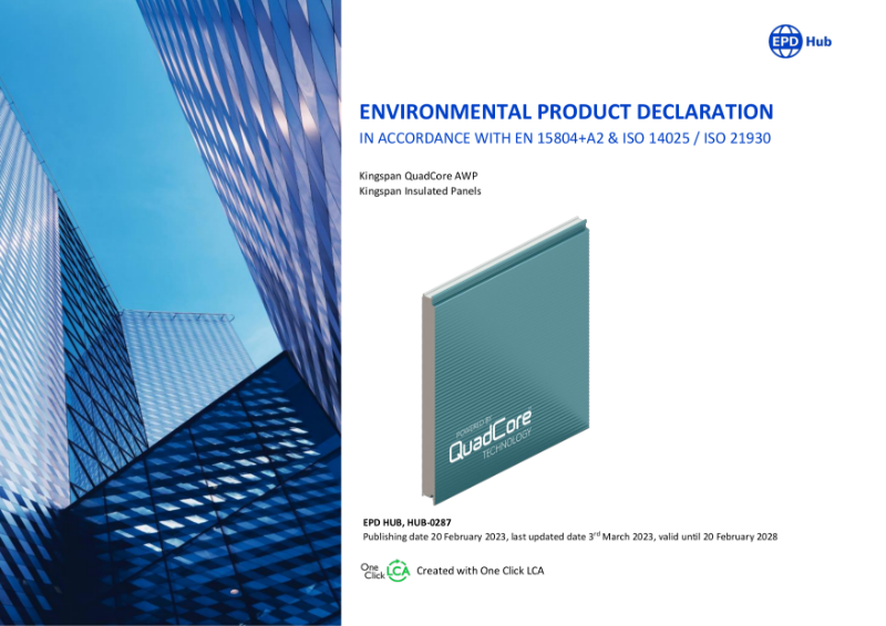 Environmental Product Declaration Kingspan Quadcore AWP Wall Panel