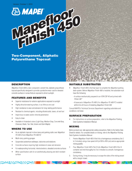 Mapefloor Finish 450 TDS