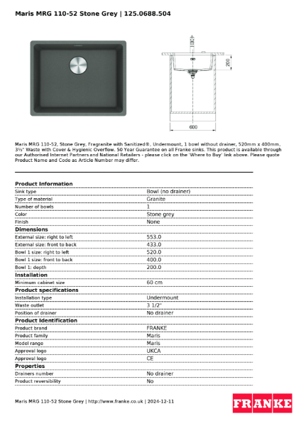 Product Sheet 125.0688.504