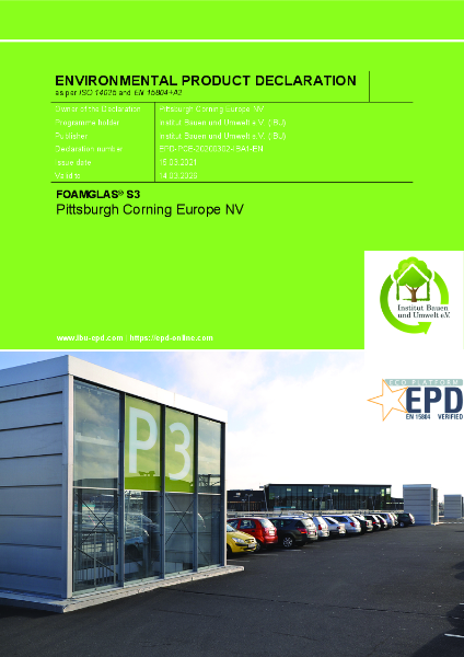 EPD - Proteus Pro-Therm Cellular Glass S3