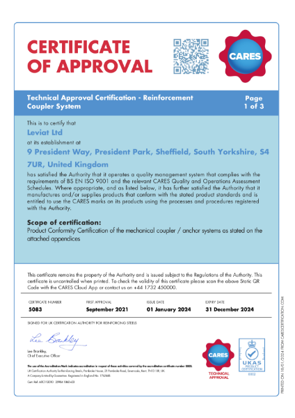 CARES Certificate of Approval