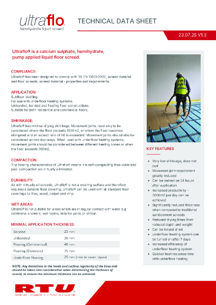Ultraflo® Technical Data Sheet