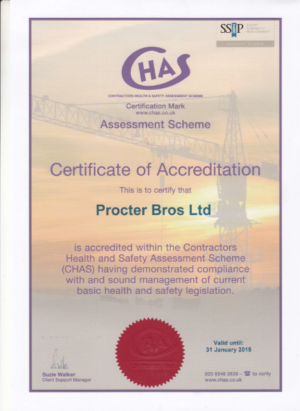 CHAS Certificate