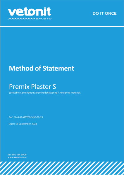 Method of Statement Premix Plaster S