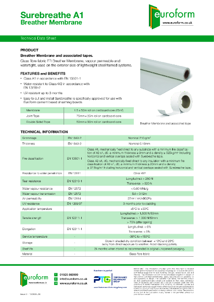 Surebreathe A1 TDS issue 2 11 2025