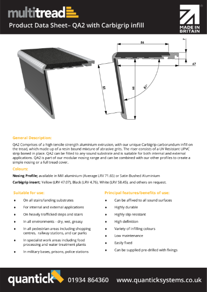 QA2 Product Data Sheet