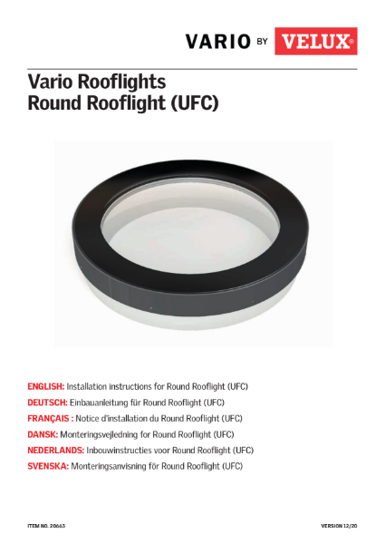 Round Rooflight Installation Guide