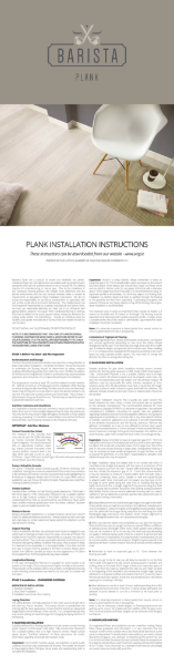 Barista Installation Instructions - Plank