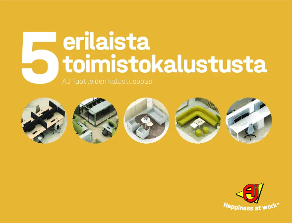 5 erilaista toimistokalustusta