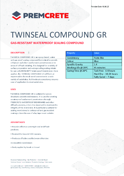Twinseal Compound GR Technical Data Sheet