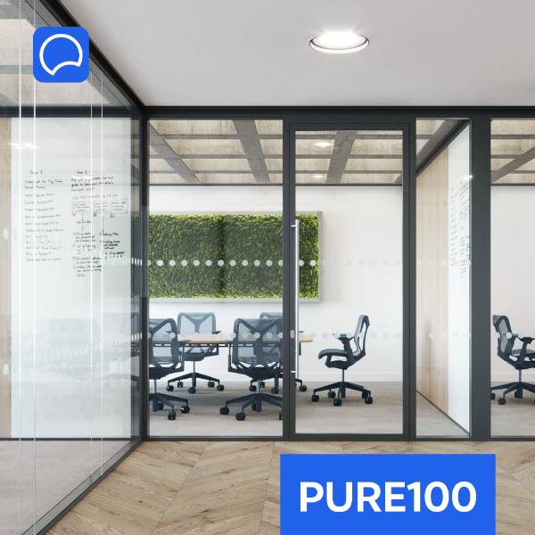 PURE100 Single-offset Glazed Panel Partition System