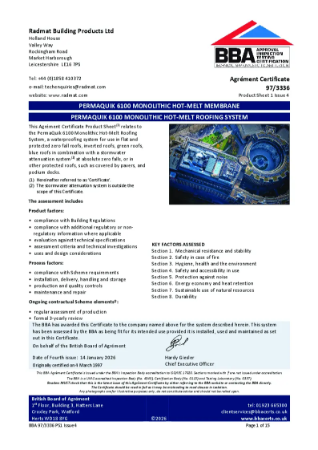 BBA Agrément Certificate