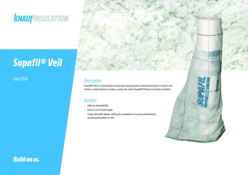 Knauf Insulation Supafil® Veil - Product Datasheet