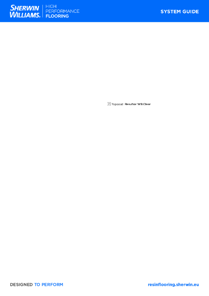 Resin Flooring System Resuflor™ Topseal Clear System Guide