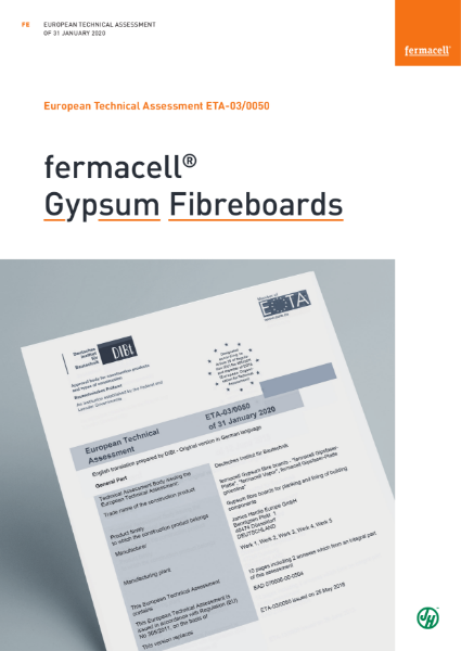 fermacell Gypsum Fibreboard ETA 03/0050 Certificate