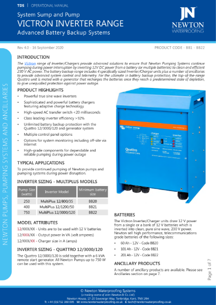 Newton Victron Inverters