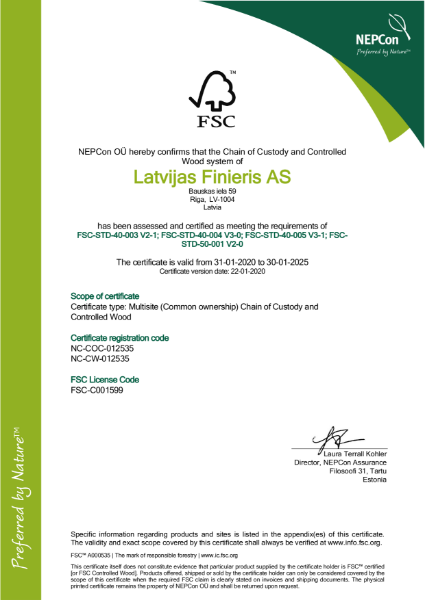 FSC Certificate