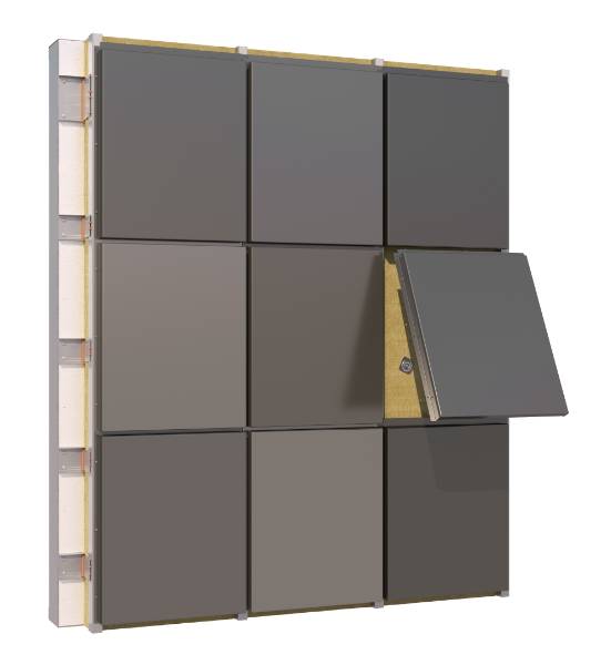 Rainscreen Cladding Optima TFC+ System (Through Fix) - Discreet Cassette Rainscreen Cladding