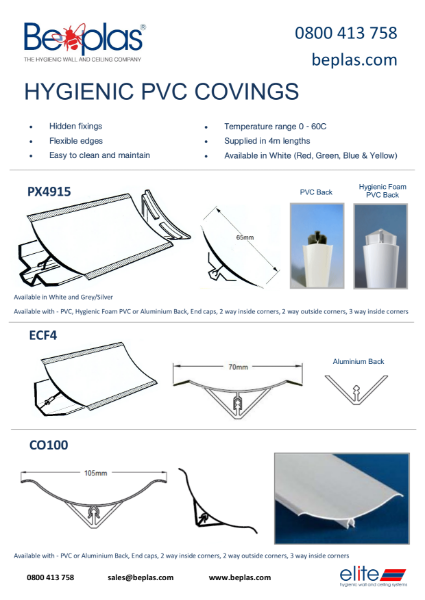 Beplas Elite Hygienic PVC Covings