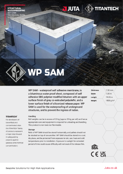 JUTA WP-SAM (Waterproof - Self Adhesive Membrane)