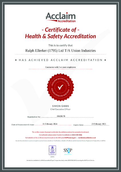 Acclaim Health & Safety Certificate