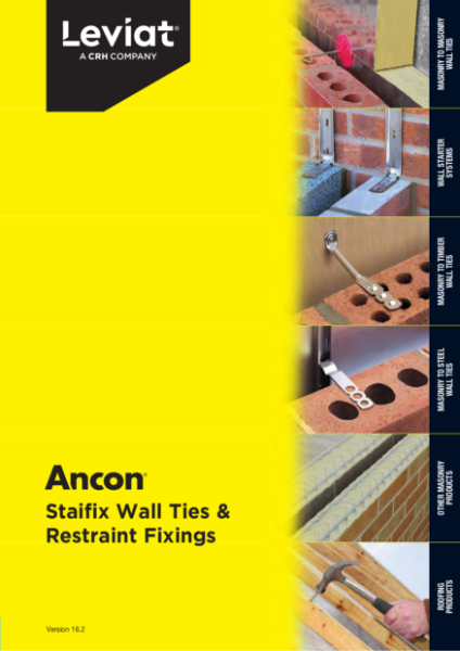Ancon Staifix Complete Guide to Wall Ties and Restraint Fixings