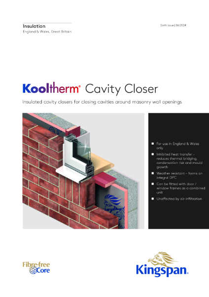 Kingspan Kooltherm Cavity Closer Brochure - 06/24