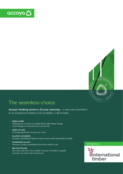 Accoya - Benefits of Decking