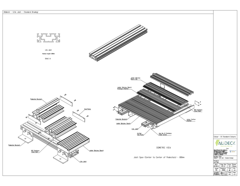 AliDeck Lite Joist CAD