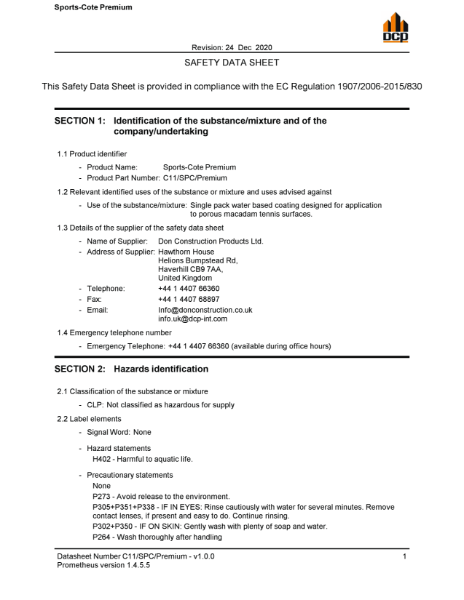 Sports-Cote Premium SDS