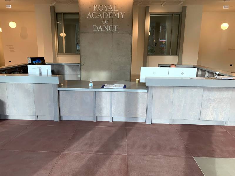 Large Scale Concrete Floor Tiles Installation at the Royal Academy of Dance in London