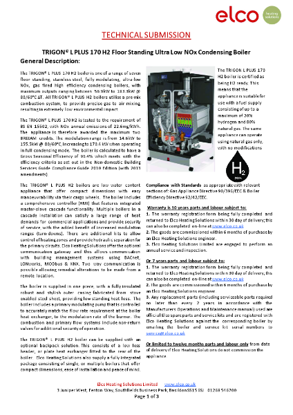 Technical Submission - TRIGON L PLUS 170 H2
