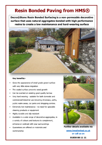 Resin Bonded Paving Factsheet