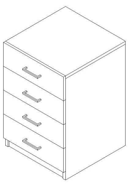 Four Drawer Cabinet 