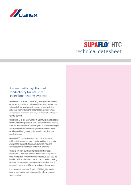 Supaflo HTC - High Thermal Conductivity Flowing Screed